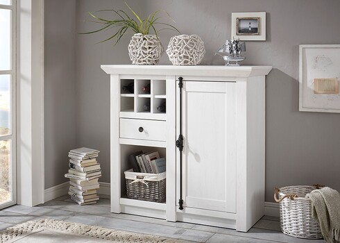 Kapp WESTERLAND valge mänd, 105x45xH100 cm