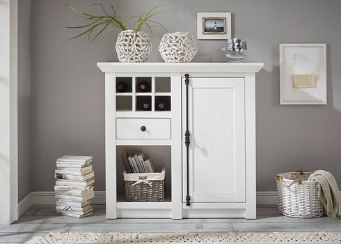 Kapp WESTERLAND valge mänd, 105x45xH100 cm