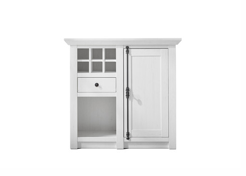 Kapp WESTERLAND valge mänd, 105x45xH100 cm