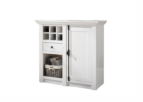 Kapp WESTERLAND valge mänd, 105x45xH100 cm