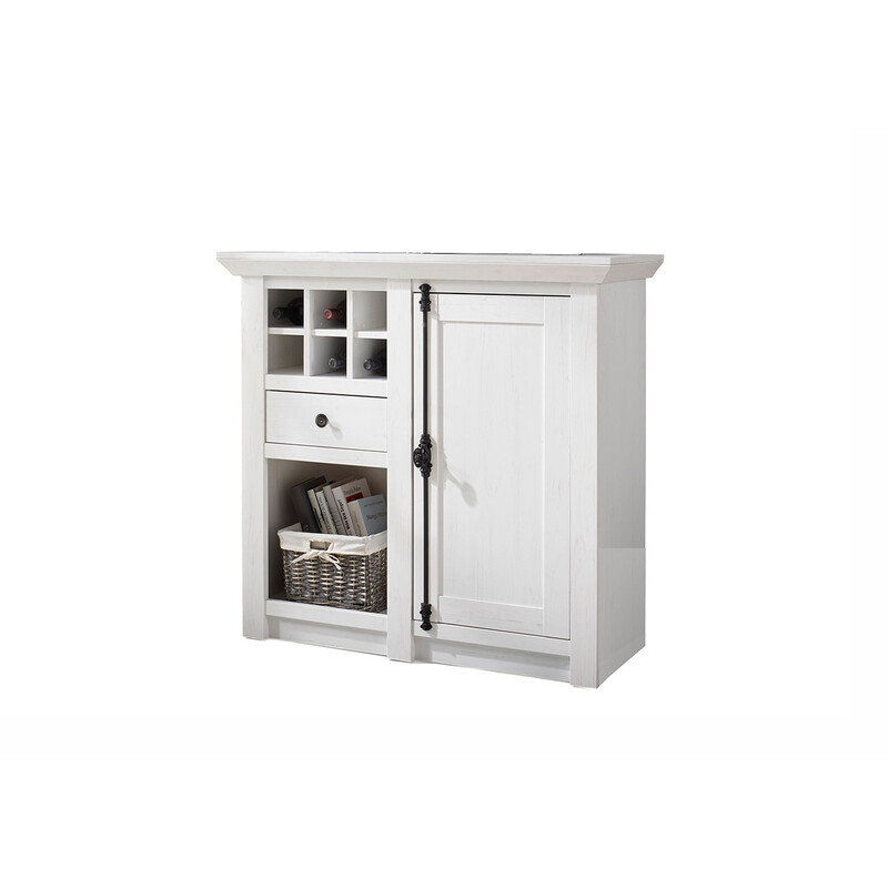 Kapp WESTERLAND valge mänd, 105x45xH100 cm