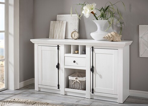 Kummut WESTERLAND valge mänd, 152x45xH83 cm