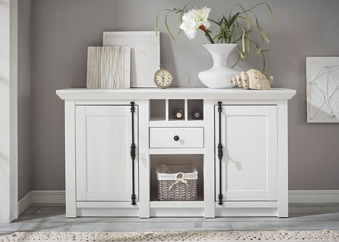 Kummut WESTERLAND valge mänd, 152x45xH83 cm