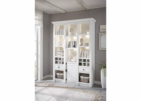 Kapp-riiul WESTERLAND valge mänd, 147x45xH207 cm