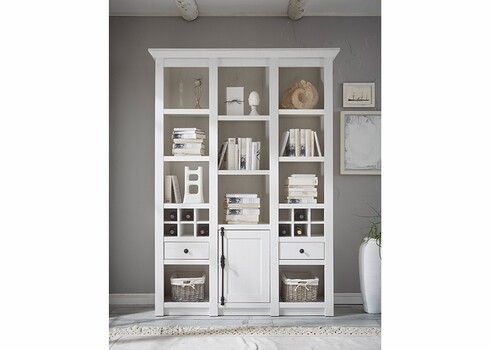 Kapp-riiul WESTERLAND valge mänd, 147x45xH207 cm