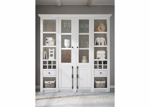 Vitriinkapp WESTERLAND valge mänd, 194x45xH207 cm