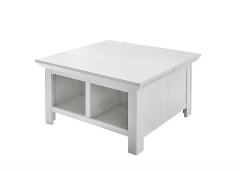 Diivanilaud WESTERLAND valge mänd, 93x93xH50 cm