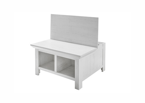 Diivanilaud WESTERLAND valge mänd, 93x93xH50 cm