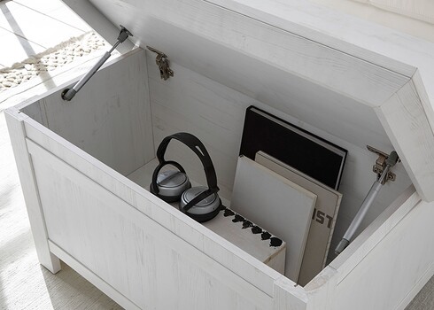 Diivanilaud WESTERLAND valge mänd, 93x93xH50 cm