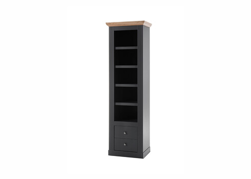 Kapp-riiul WESTMINSTER tumehall / tamm, 61x42xH202 cm