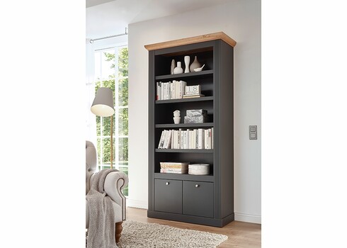 Kapp-riiul WESTMINSTER tumehall / tamm, 97x42xH202 cm