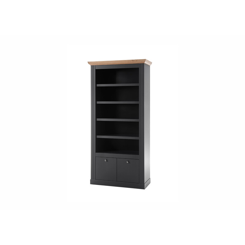 Kapp-riiul WESTMINSTER tumehall / tamm, 97x42xH202 cm