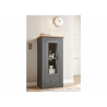 Vitriinkapp WESTMINSTER tumehall / tamm, 58x42xH122 cm