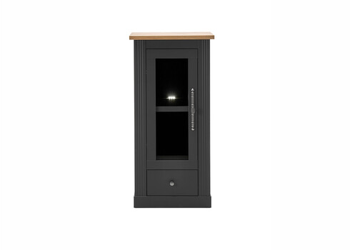 Vitriinkapp WESTMINSTER tumehall / tamm, 58x42xH122 cm