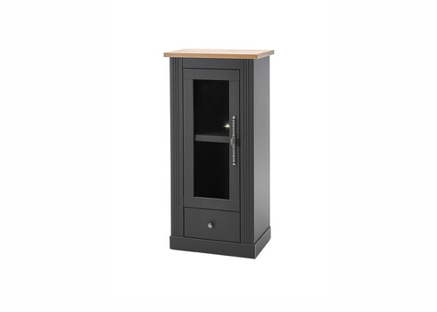 Vitriinkapp WESTMINSTER tumehall / tamm, 58x42xH122 cm