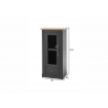 Vitriinkapp WESTMINSTER tumehall / tamm, 58x42xH122 cm