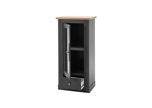Vitriinkapp WESTMINSTER tumehall / tamm, 58x42xH122 cm