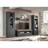 Vitriinkapp WESTMINSTER tumehall / tamm, 61x42xH202 cm