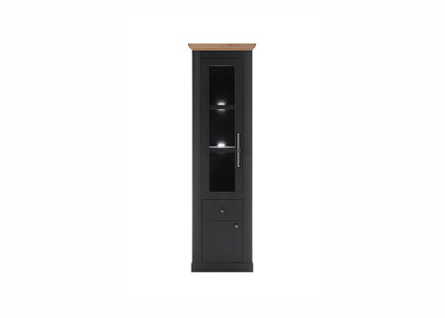 Vitriinkapp WESTMINSTER tumehall / tamm, 61x42xH202 cm