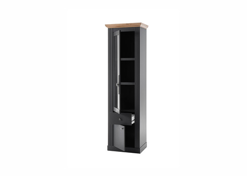 Vitriinkapp WESTMINSTER tumehall / tamm, 61x42xH202 cm