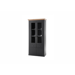 Vitriinkapp WESTMINSTER tumehall / tamm, 97x42xH202 cm