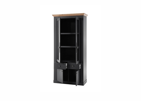 Vitriinkapp WESTMINSTER tumehall / tamm, 97x42xH202 cm