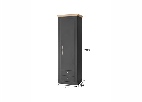 Kapp WESTMINSTER tumehall / tamm, 66x46xH203 cm