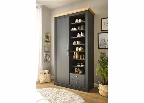 Esikukapp WESTMINSTER tumehall / tamm, 108x46xH203 cm