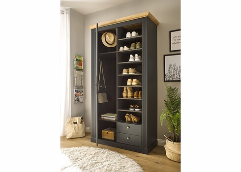 Esikukapp WESTMINSTER tumehall / tamm, 108x46xH203 cm