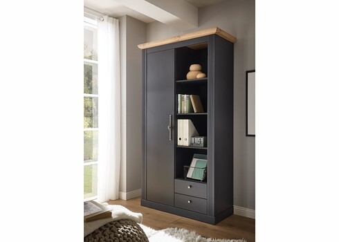 Esikukapp WESTMINSTER tumehall / tamm, 108x46xH203 cm