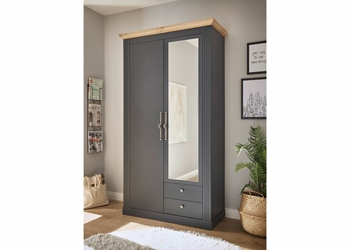 Esikukapp WESTMINSTER tumehall / tamm, 108x46xH203 cm