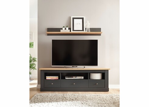 Tv-alus WESTMINSTER tumehall / tamm, 162x41xH52 cm