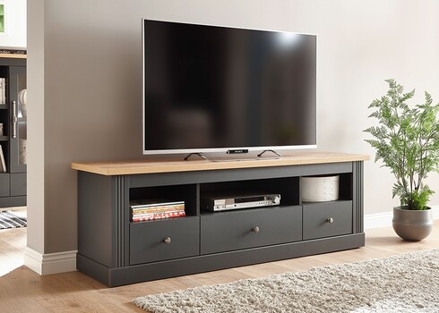Tv-alus WESTMINSTER tumehall / tamm, 162x41xH52 cm