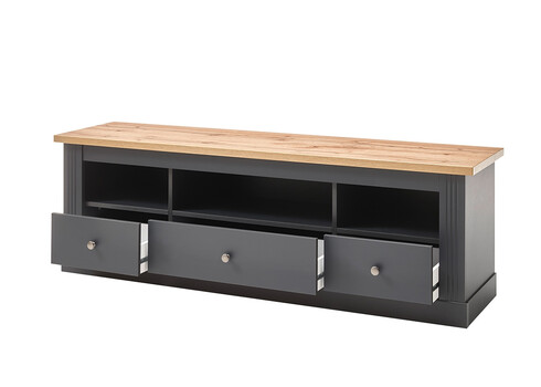 Tv-alus WESTMINSTER tumehall / tamm, 162x41xH52 cm