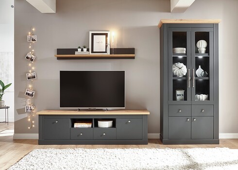 Tv-alus WESTMINSTER tumehall / tamm, 180x41xH52 cm