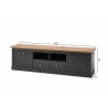 Tv-alus WESTMINSTER tumehall / tamm, 180x41xH52 cm