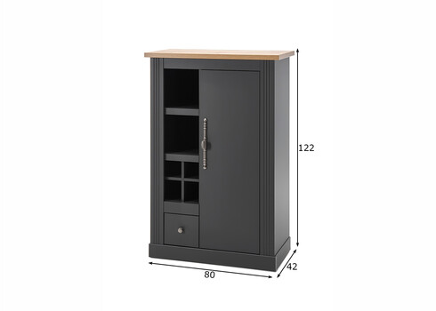 Kapp WESTMINSTER tumehall / tamm, 80x42xH122 cm