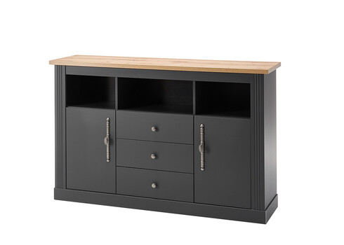 Kummut WESTMINSTER tumehall / tamm, 150x42xH96 cm