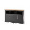 Kummut WESTMINSTER tumehall / tamm, 150x42xH96 cm