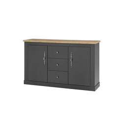 Kummut WESTMINSTER tumehall / tamm, 150x42xH96 cm