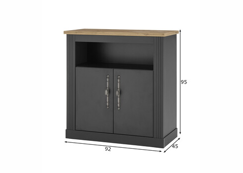 Kummut WESTMINSTER tumehall / tamm, 92x45xH95 cm