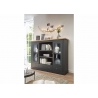 Vitriinkapp WESTMINSTER tumehall / tamm, 160x42xH122 cm