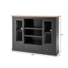 Vitriinkapp WESTMINSTER tumehall / tamm, 160x42xH122 cm