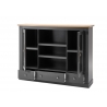 Vitriinkapp WESTMINSTER tumehall / tamm, 160x42xH122 cm