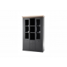 Puhvetkapp WESTMINSTER tumehall / tamm, 129x42xH202 cm