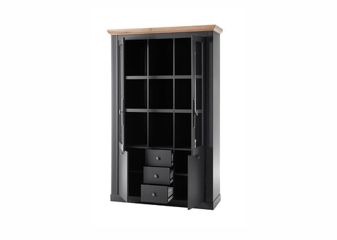 Puhvetkapp WESTMINSTER tumehall / tamm, 129x42xH202 cm