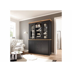 Puhvetkapp WESTMINSTER tumehall / tamm, 153x42xH205 cm