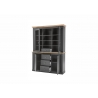 Puhvetkapp WESTMINSTER tumehall / tamm, 153x42xH205 cm