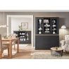 Puhvetkapp WESTMINSTER tumehall / tamm, 153x42xH205 cm