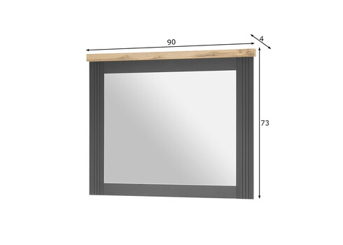Seinapeegel WESTMINSTER tumehall / tamm, 90x4xH73 cm